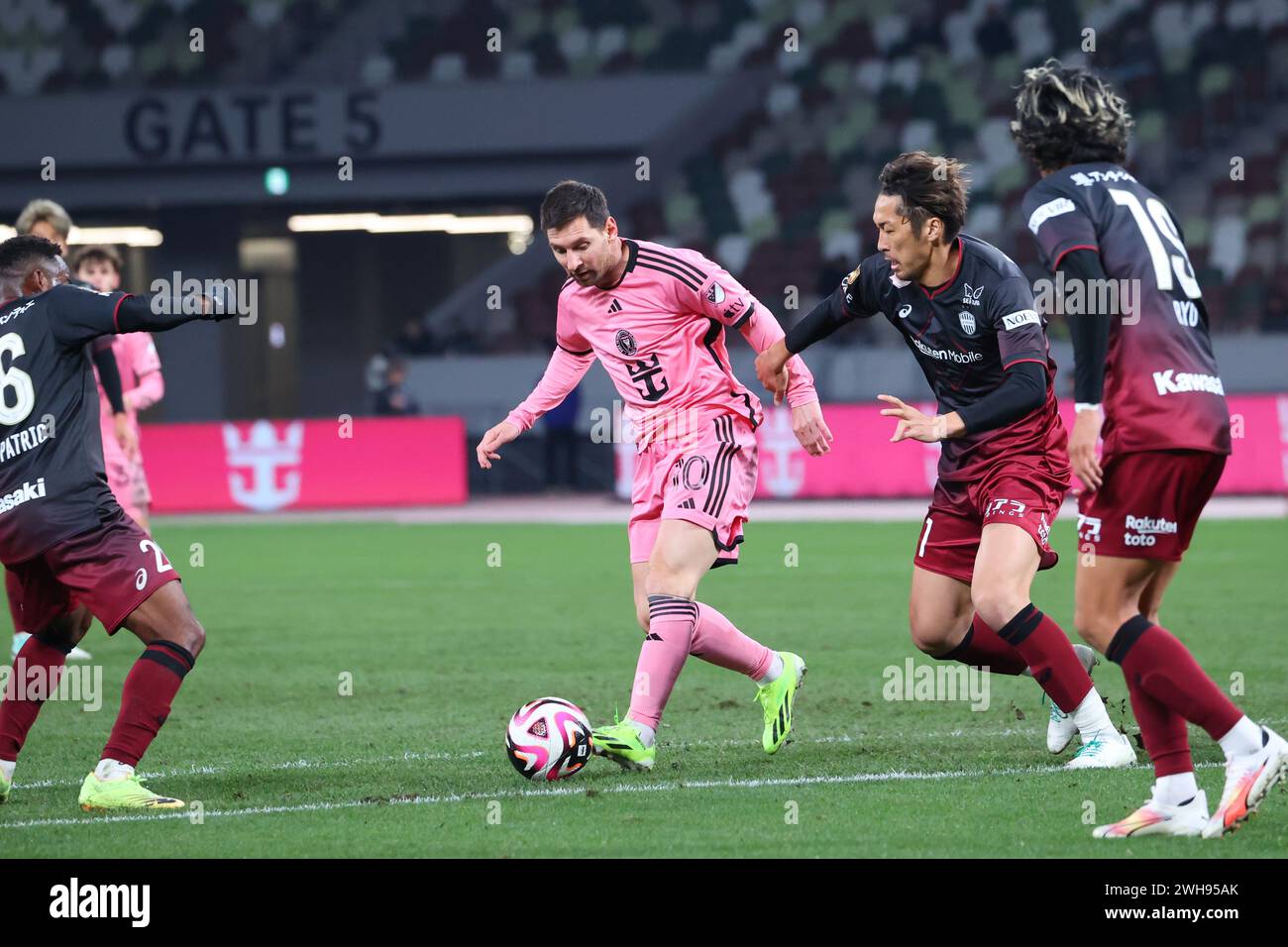 Tokio 2024 zwischen Inter Miami CF und Vissel Kobe im Nationalstadion Tokio, Japan. Februar 2024. Lionel Messi (Inter Miami) Fußball/Fußball : Inter Miami in Tokio 2024 zwischen Inter Miami CF und Vissel Kobe im Nationalstadion Tokio, Japan . Quelle: YUTAKA/AFLO SPORT/Alamy Live News Stockfoto