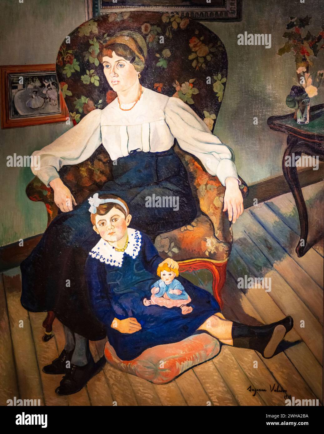 Suzanne Valadon, Marie Coca und ihre Tochter Gilberte, 1913, Öl auf Leinwand, Musee des Beaux-Arts, Lyon Stockfoto