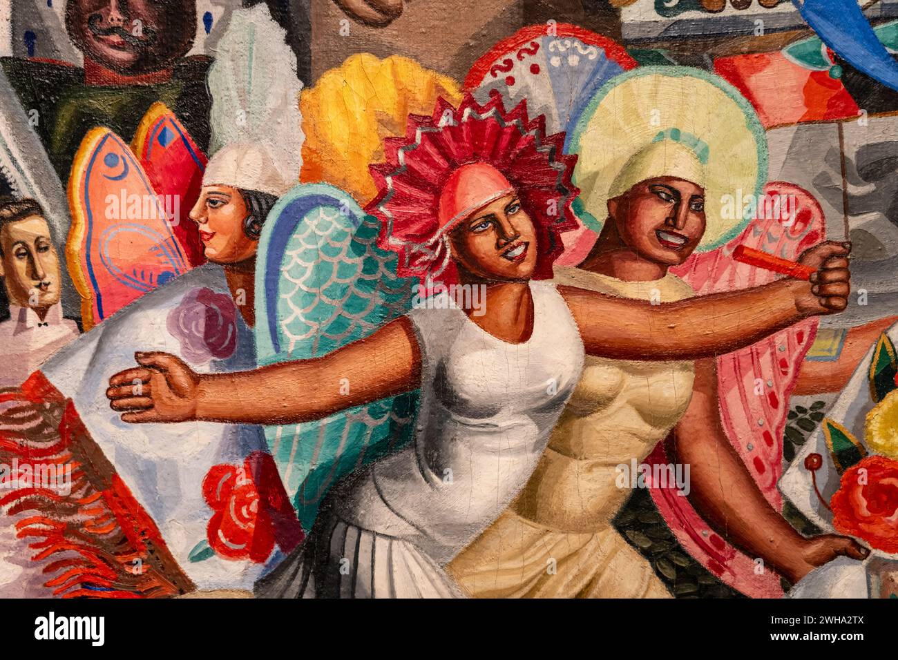 Maruja Mallo, die Messe ( La Verbena), 1927, Öl auf Leinwand, museo nacional Centro de arte Reina Sofia, Madrid Stockfoto