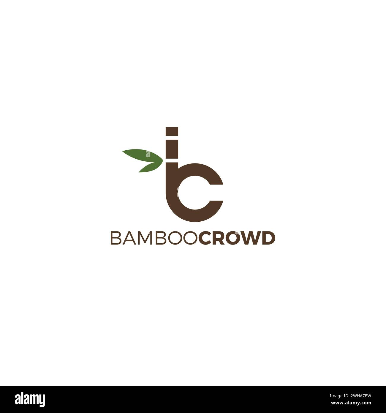 BC Bamboo Logo. Logo mit Buchstabe B. BC-Symbol. Bambus-Logo-Design Stock Vektor