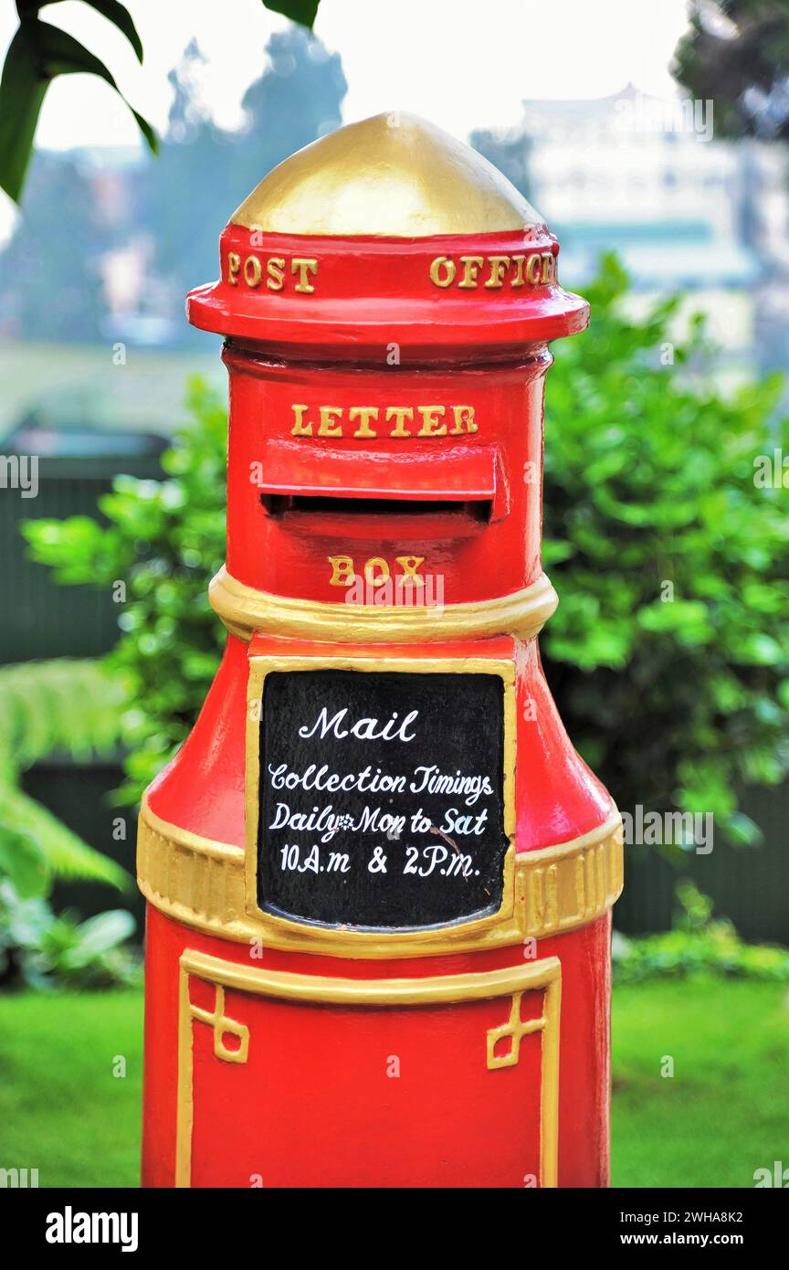 Old Letter Box, Elgin Hotel, Darjeeling, Westbengalen, Indien, Asien Stockfoto