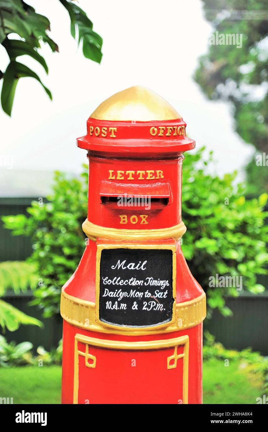Old Letter Box, Elgin Hotel, Darjeeling, Westbengalen, Indien, Asien Stockfoto