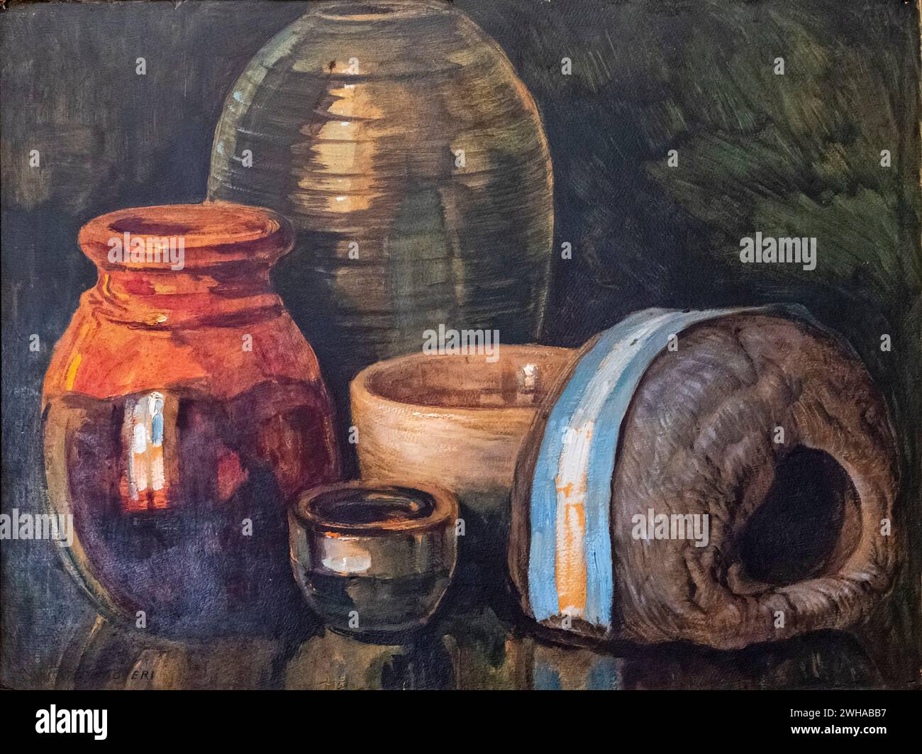La Tierra, Atilio Boveri, 1943 ,Öl auf Pappe, pollensa Museum, Mallorca, Balearen, Spanien Stockfoto