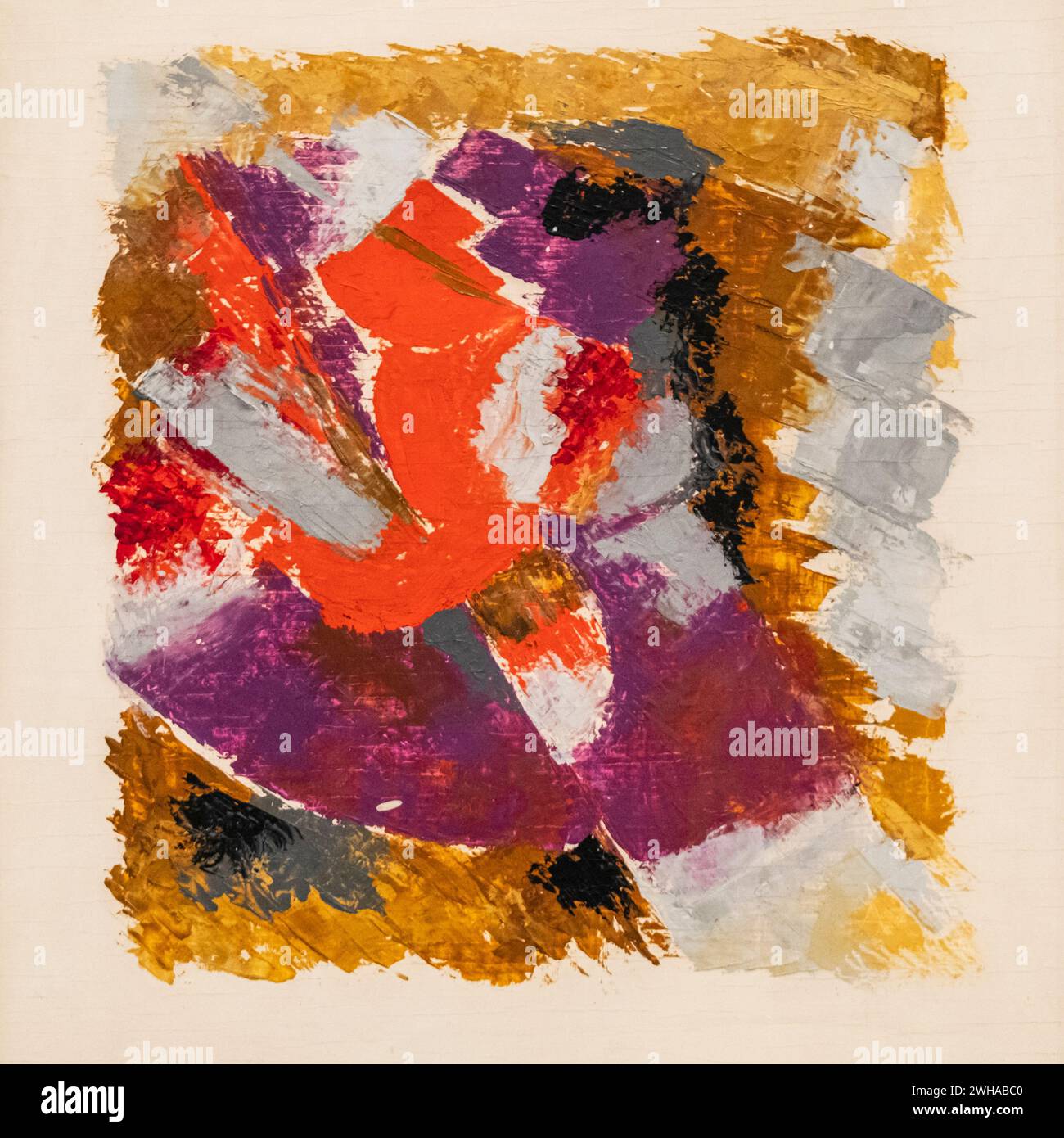 Etude: Rot-Violet (Chrismas Shopping), 1935, Öl auf Holzplatte, Josef Albers, Bauhaus Stockfoto