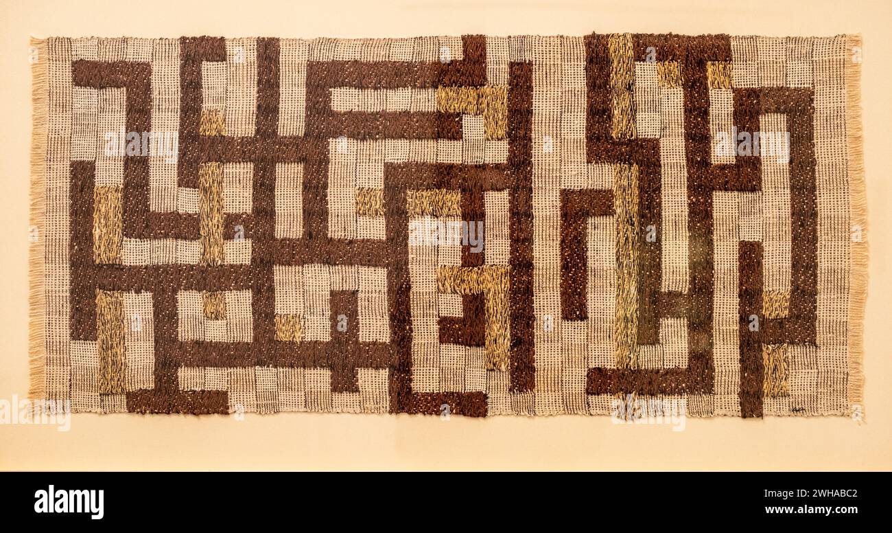 Ohne Titel, Anni Albers, 1941, Viskose, Leinen, Baumwolle, Wolle, Jute, Bauhaus Stockfoto