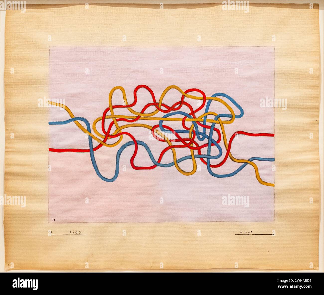 Knoten, 1947, Anni Albers, Gouache auf Papier, Bauhaus Stockfoto