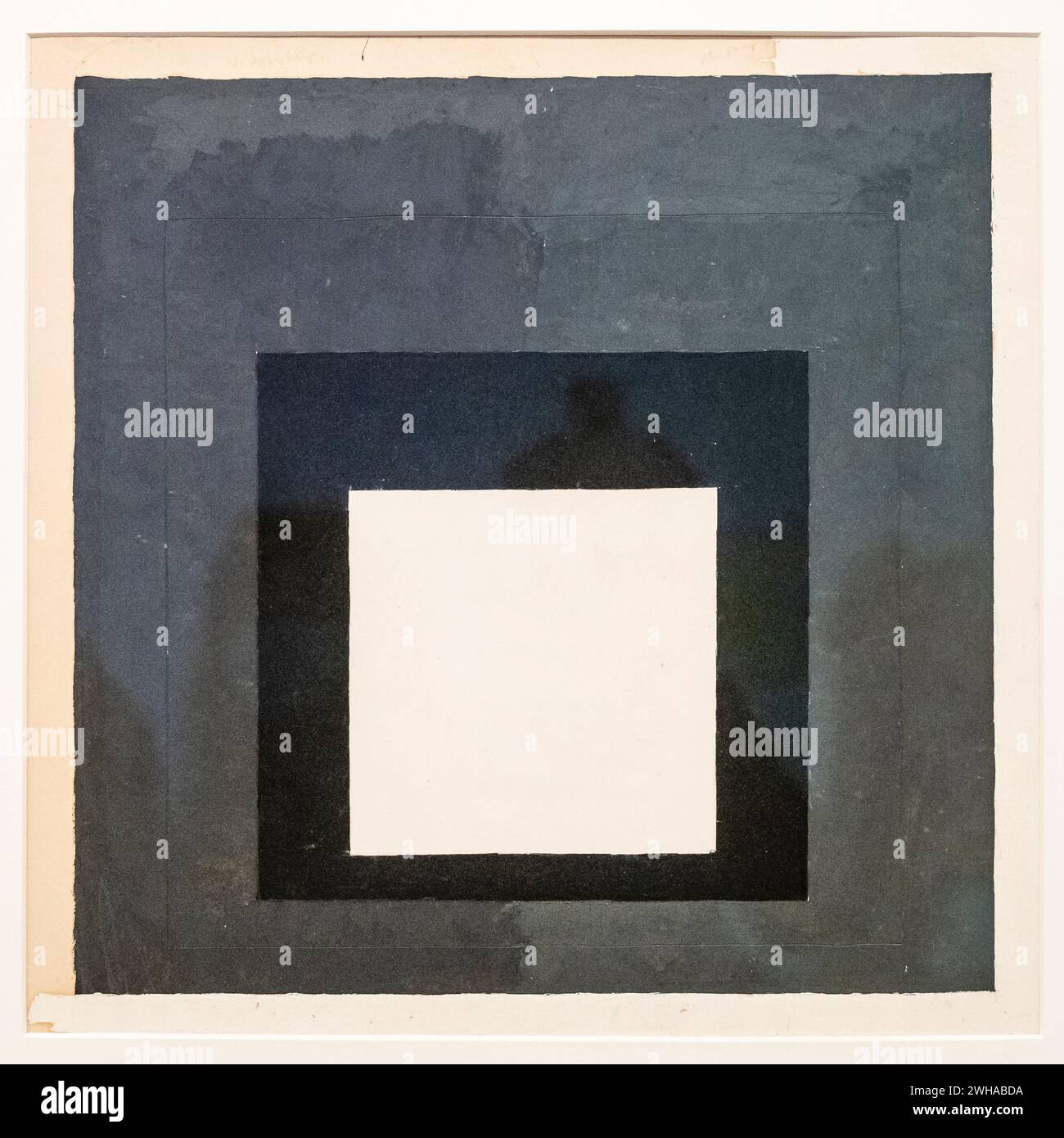 Farbstudie für Hommage an den Platz, 1950, Öl auf Blottingpapier, Josef Albers, Bauhaus Stockfoto