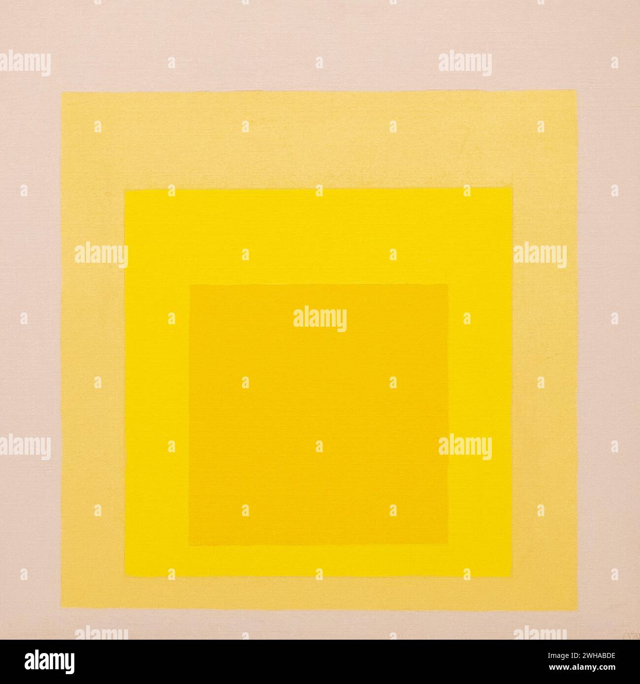 Farbstudie für Hommage an den Platz, Abundance, 1967, Öl auf Masonit, Josef Albers, Bauhaus Stockfoto