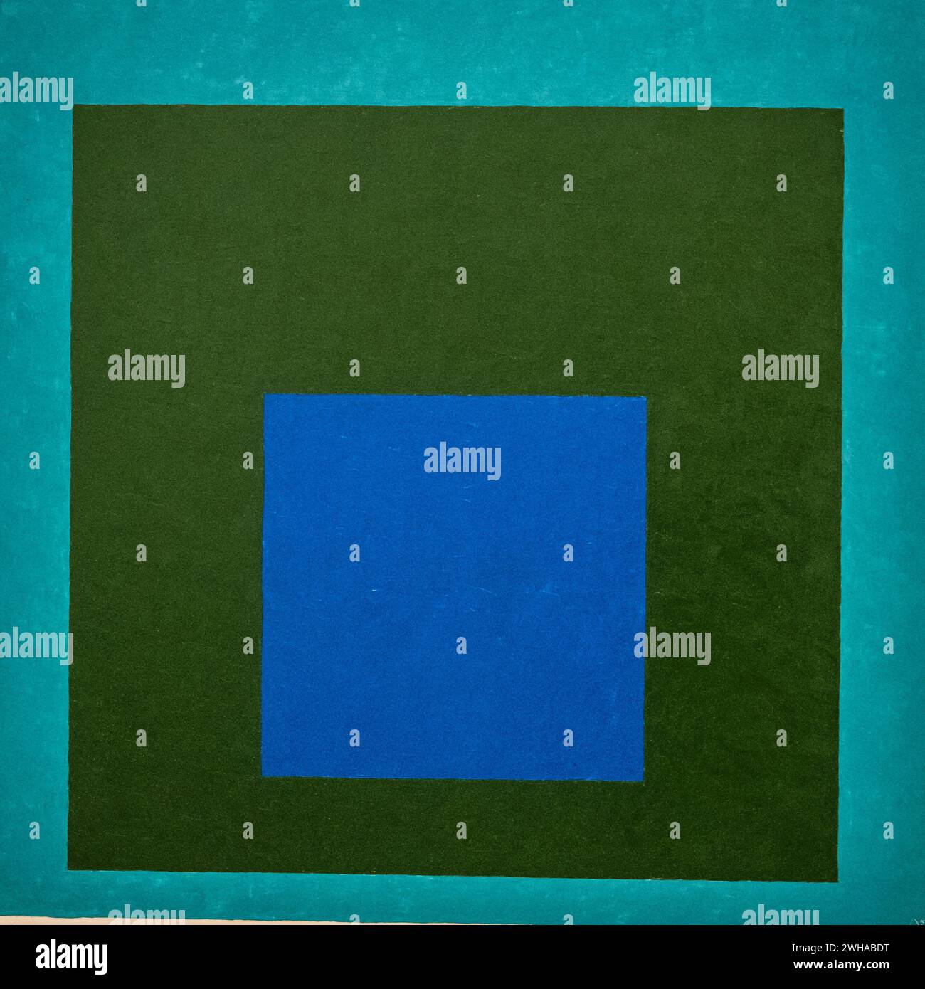 Farbstudie zur Hommage an den Platz, erneuerte Hoffnung, 1951, Öl auf Masonit, Josef Albers, Bauhaus Stockfoto