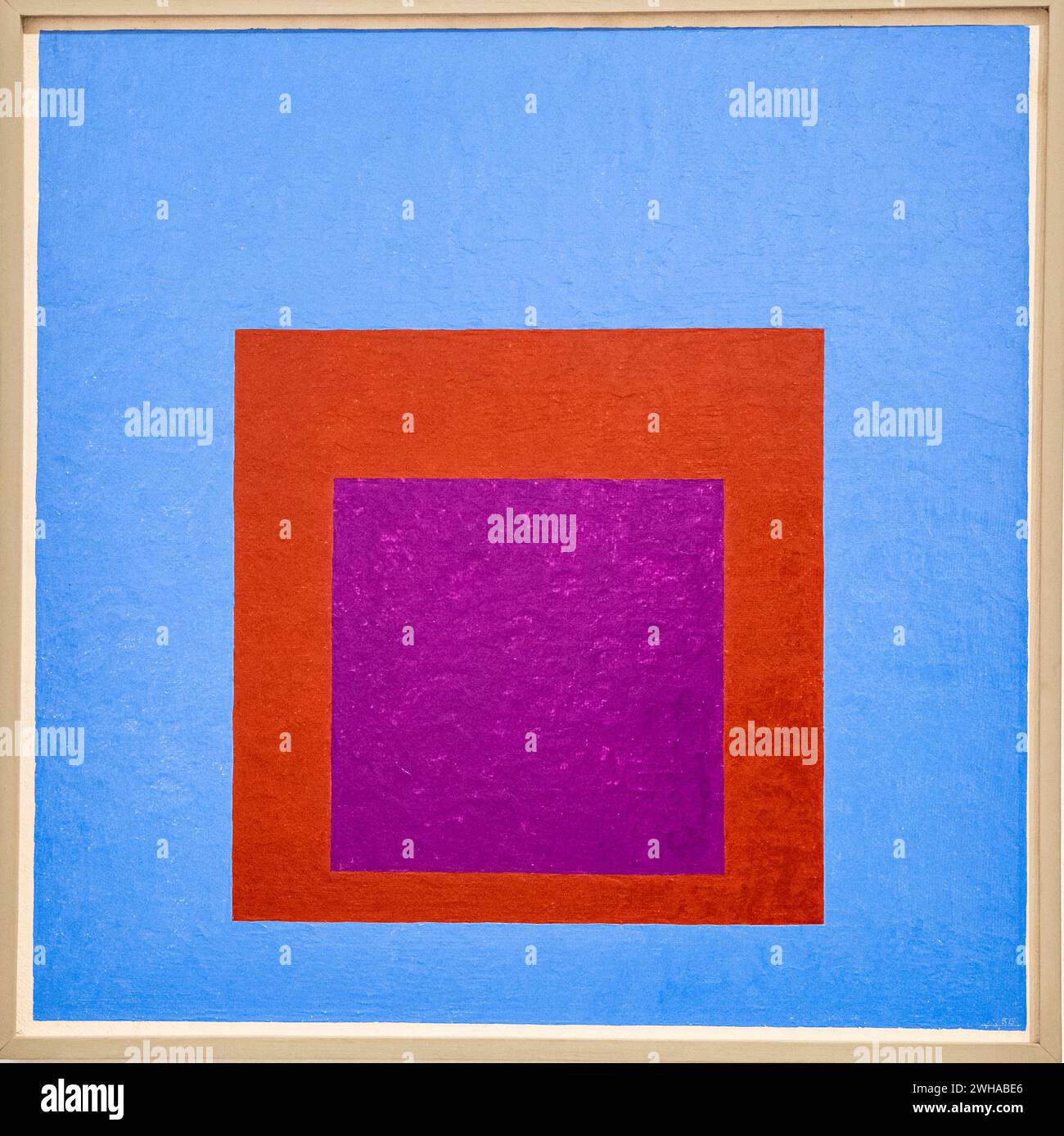 Farbstudie für Hommage an den Platz, 1976, ,Öl auf Masonit , Josef Albers, Bauhaus Stockfoto