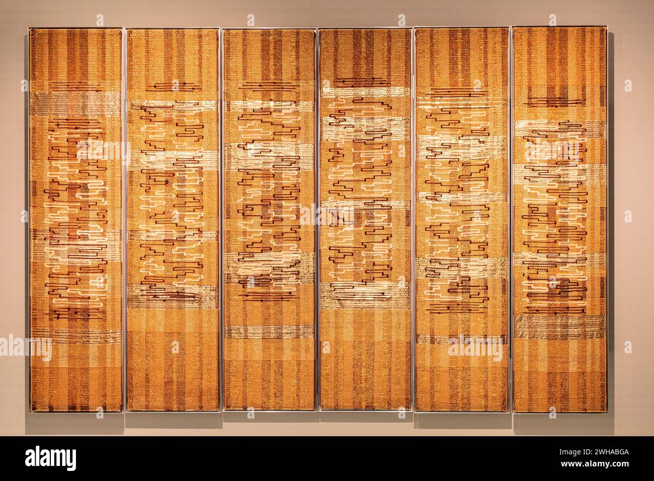 Anni Albers, Haiku, Arche Panels for Congregation B´Nai Israel, 1961, Baumwolle, Hanf- und Metallfaden, Bauhaus Stockfoto