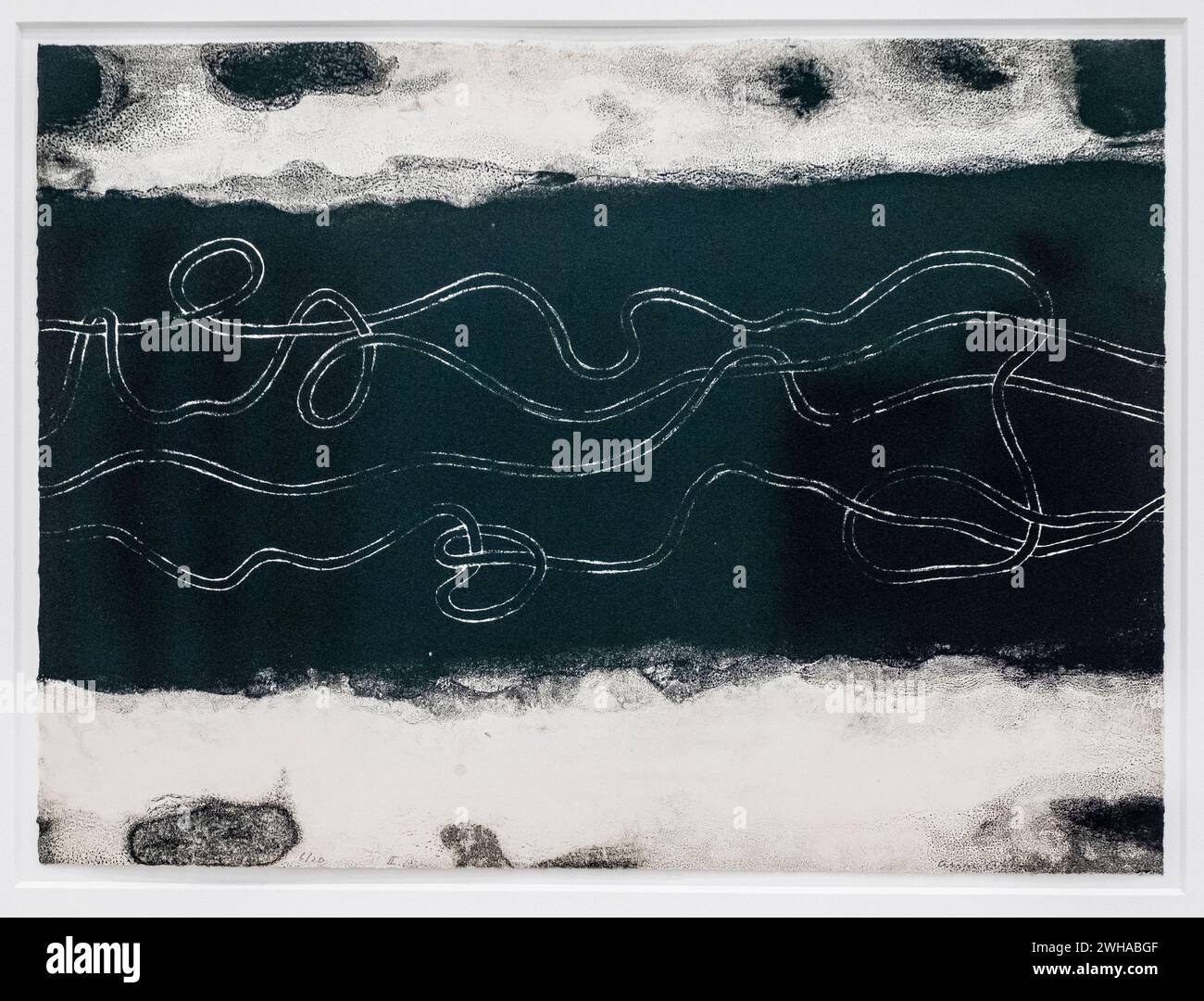 Anni Albers, Line Involvement II, 1964, monochrome Lithographie auf Zinkplatte, Bauhaus Stockfoto