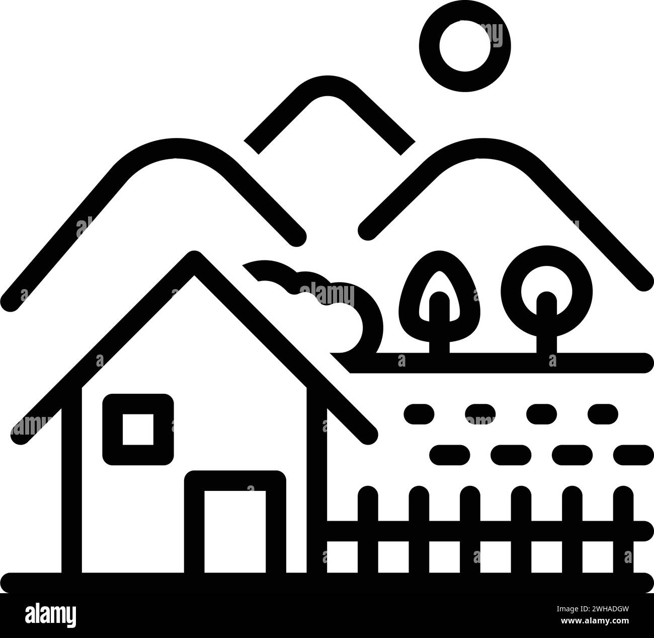 Symbol für ländlich, ländlich Stock Vektor