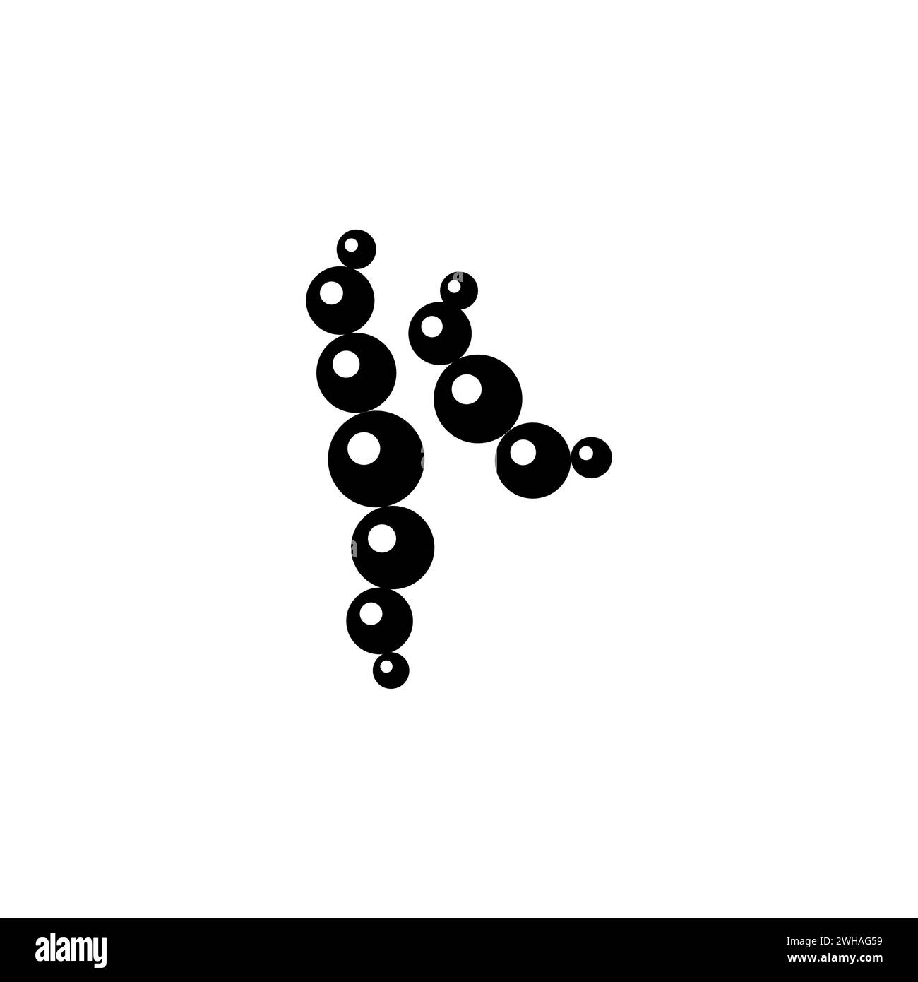 Intestinaler Parasit Würmer flaches Vektorsymbol. Einfaches, ausgefülltes Symbol auf weißem Hintergrund Stock Vektor