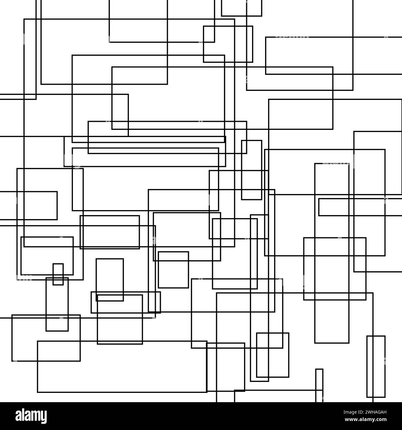 Hintergrundtextur des Vektormusters im Format schwarzer Linien Stock Vektor