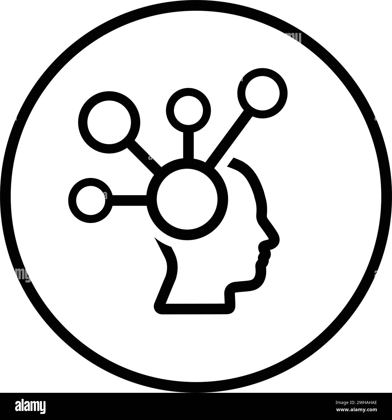 Mindmap-Symbol. Flache Vektor-EPS für Infografiken, Webdesign, Präsentationen und gedruckte Materialien. Stock Vektor
