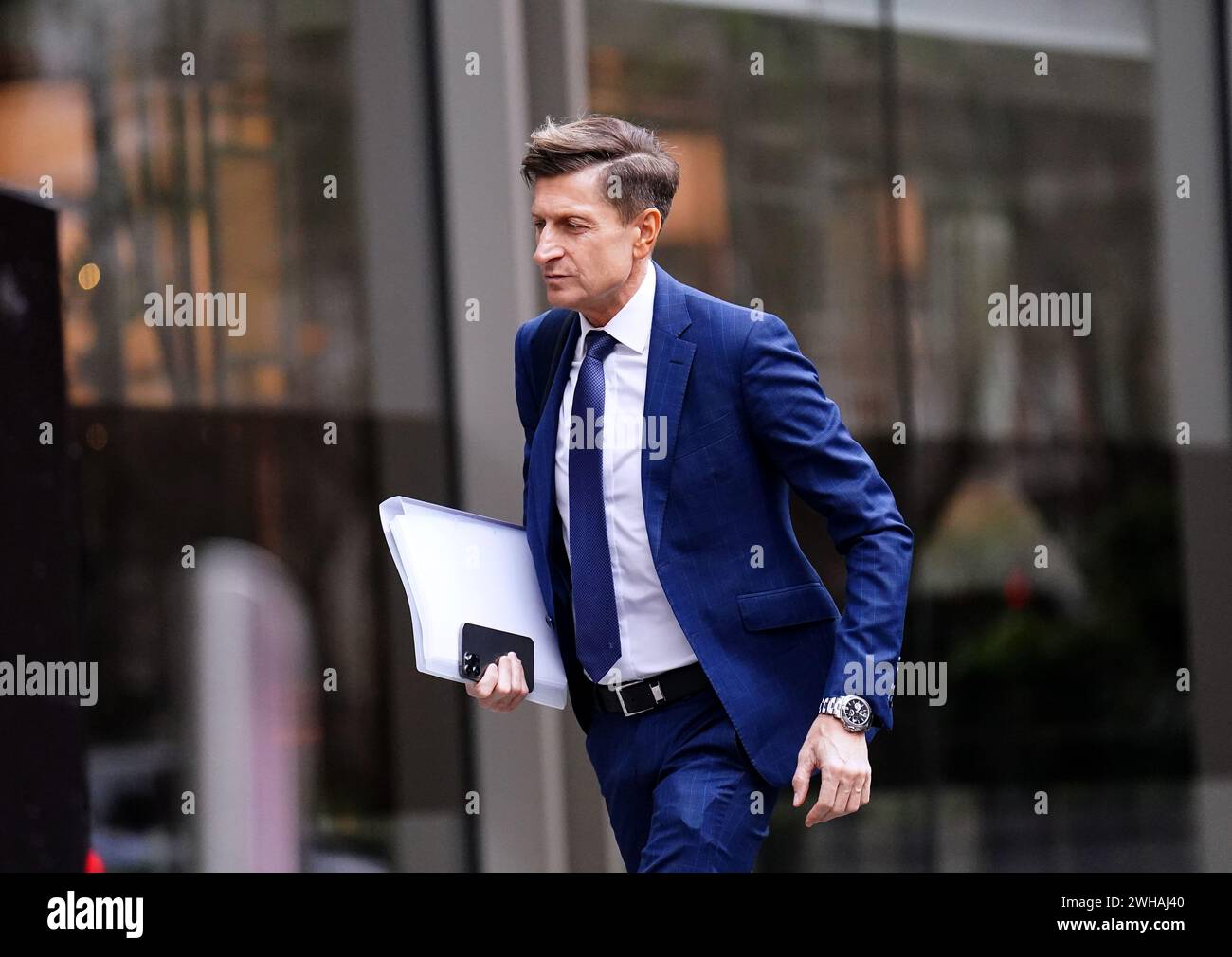 Steve Parish, Vorsitzender des Crystal Palace, kommt zur Premier League-Aktionärsversammlung in einem Hotel in London. Bilddatum: Freitag, 9. Februar 2024. Stockfoto