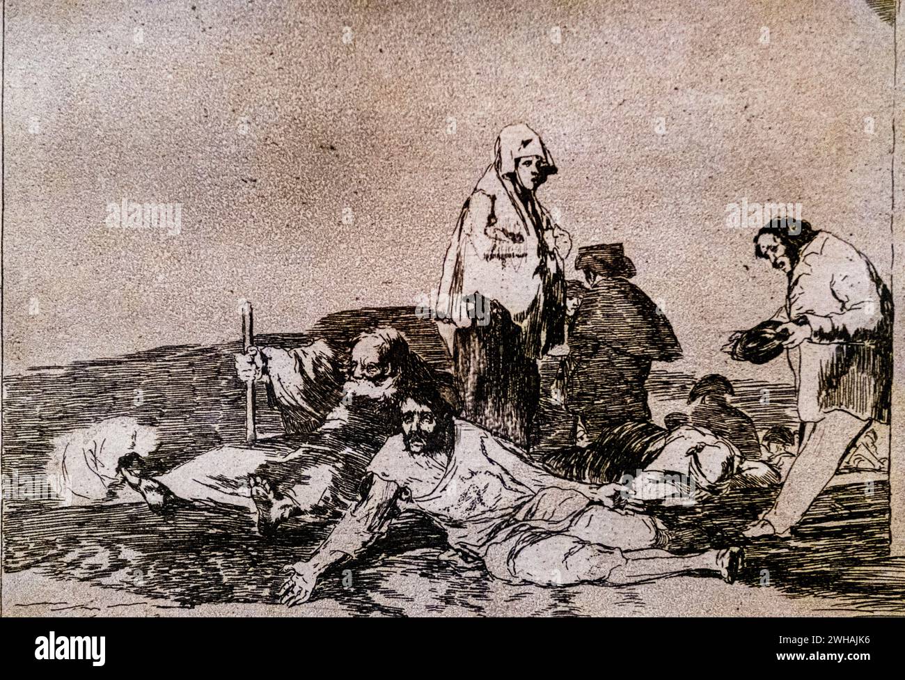 Die Katastrophen des Krieges, nein 58: No need to Cry out, 1810–1814, Francisco de Goya, Erstdruck von 1863, hergestellt von der Royal Academy of Fine Arts in San Stockfoto