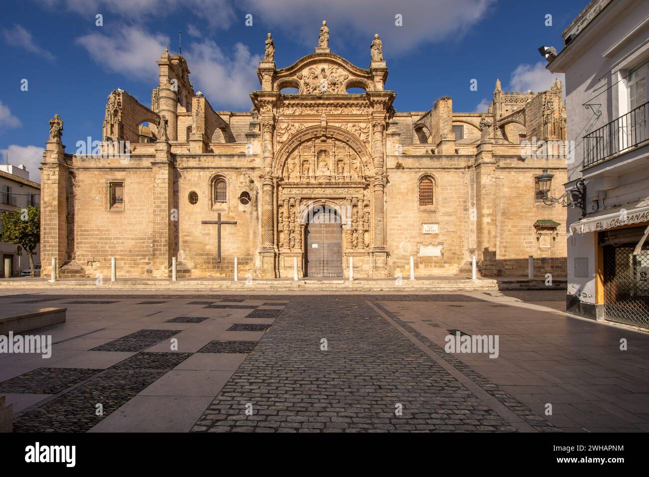 Die Hauptprioritenkirche in El Puerto de Santa María Stockfoto