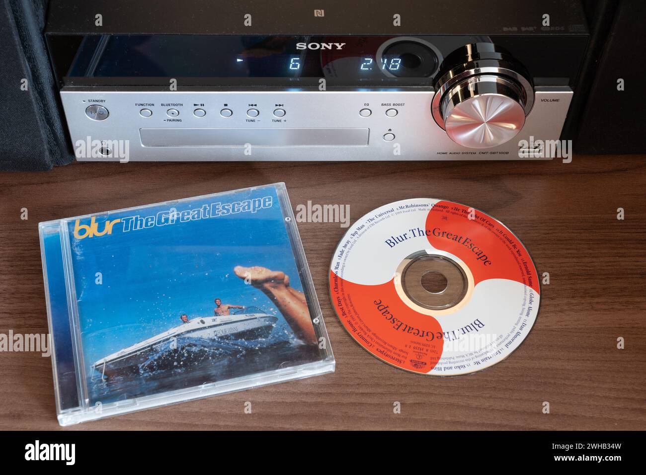 The Great Escape ist das vierte Studioalbum der britischen Rockband Blur. Das Album erreichte Platz eins in den UK Albums Charts. CD-Album hier zu sehen Stockfoto