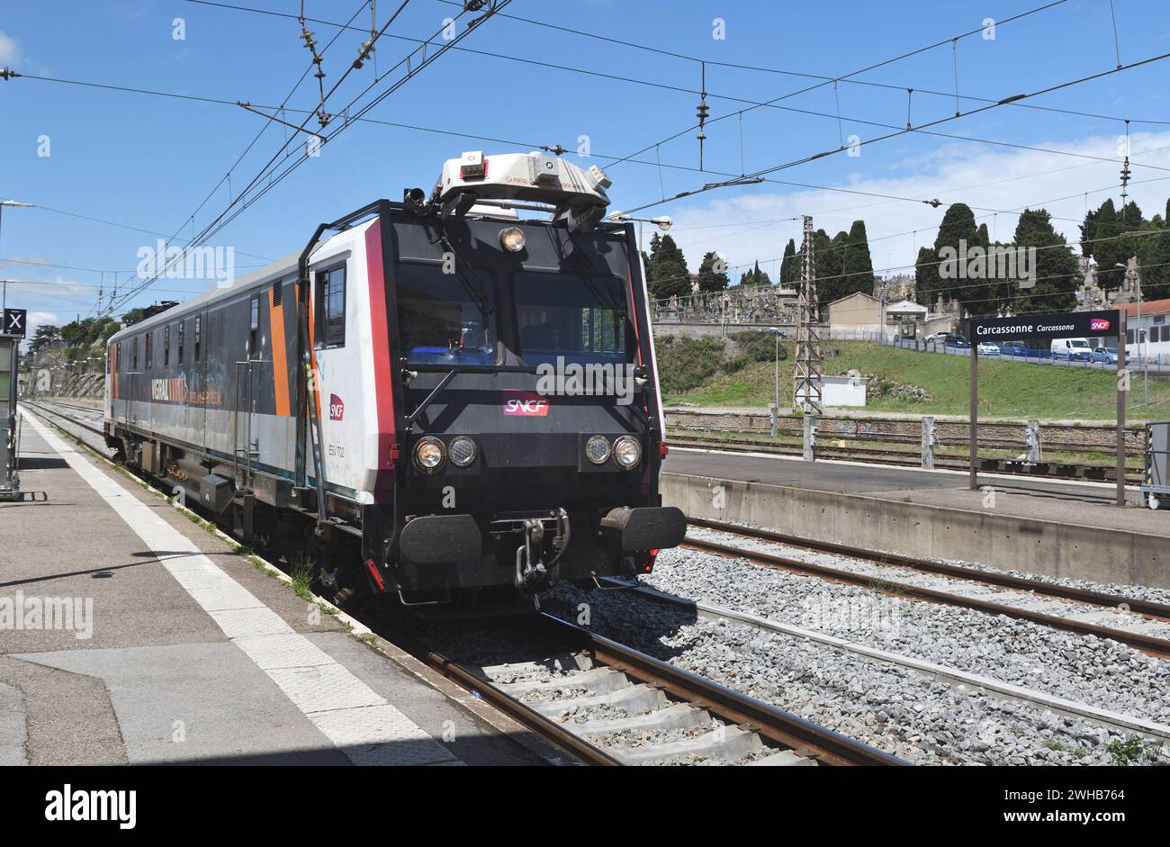 Vigirail;sncf;esv 702;Track Recording Vehicle;3 insgesamt;Thermal-Triebwagen;ausgeklügeltes Kamerasystem;korrekte Gleisgeometrie bei Geschwindigkeit;wes zugewiesen Stockfoto