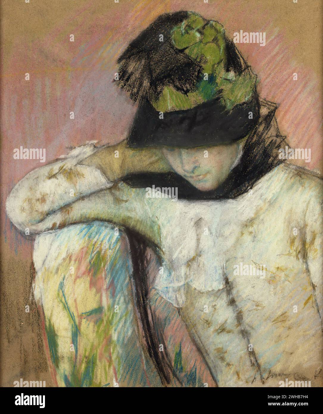 Mary Cassatt - Jeune Femme Respektant vers le Bas Stockfoto