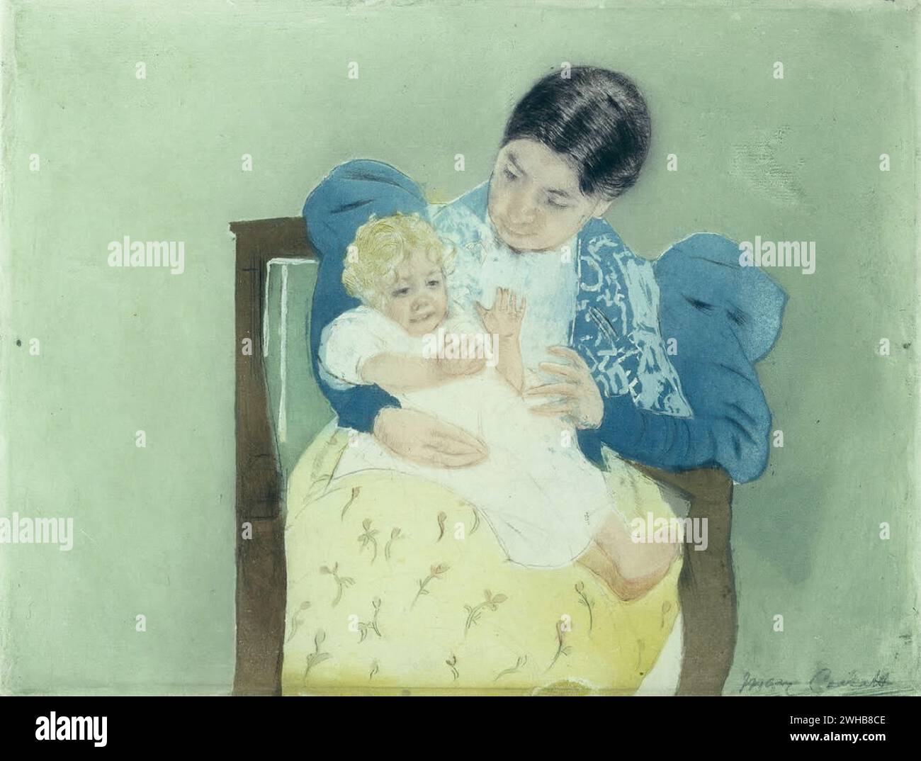 Mary Cassatt 00002 - L'Enfant aux pieds nus Stockfoto