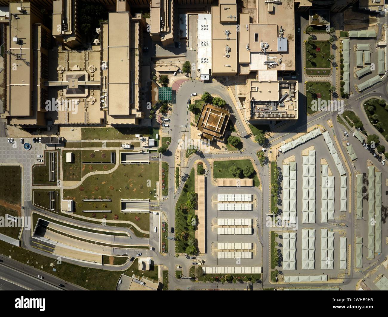 Ein Blick aus der Luft auf eine Stadt Riad Stockfoto