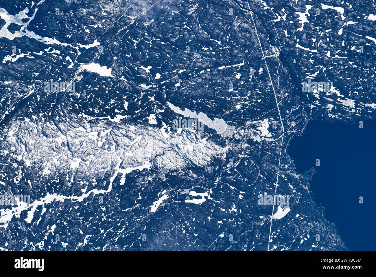 Land Feature und Wasser in Ontario, Kanada Stockfoto