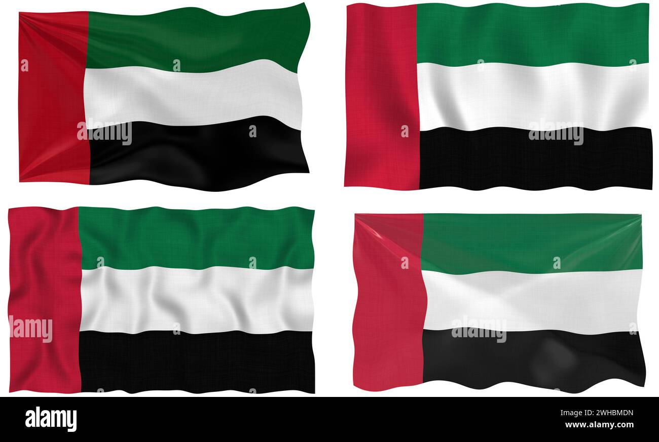 Flagge der Vereinigten Arabischen Emirate Stockfoto