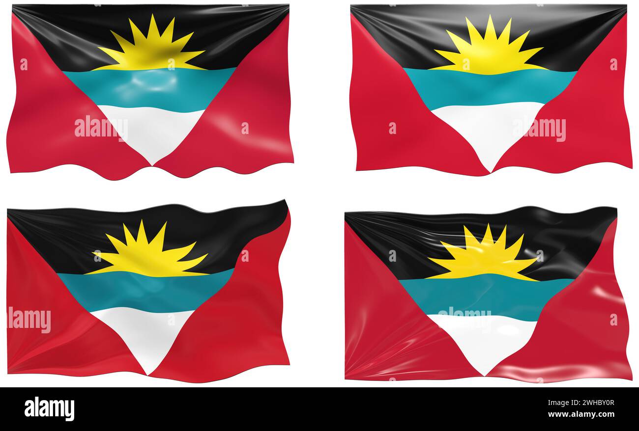 Flagge von antigua barbuda Stockfoto
