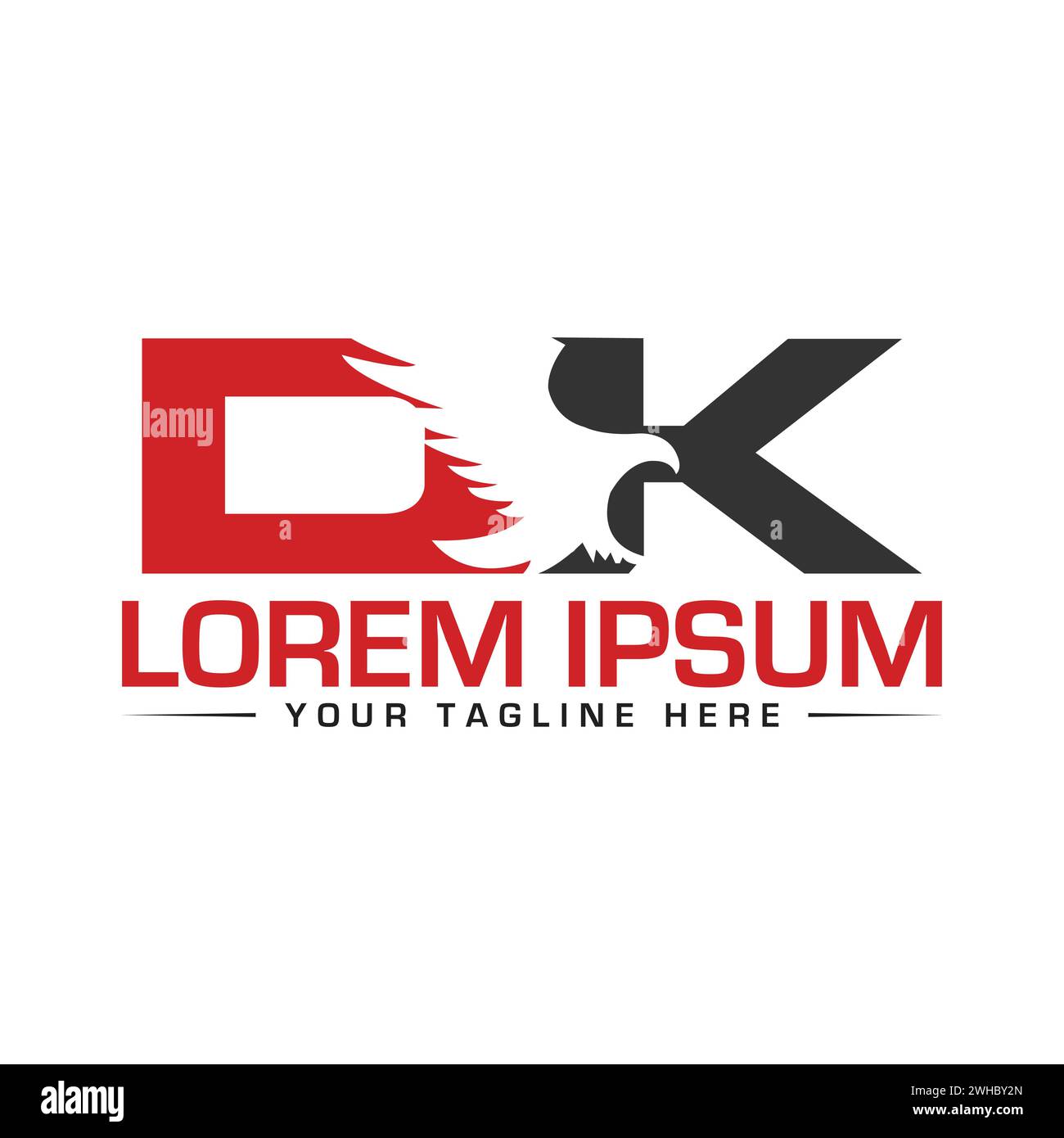 DK Letter Logodesign. Stock Vektor