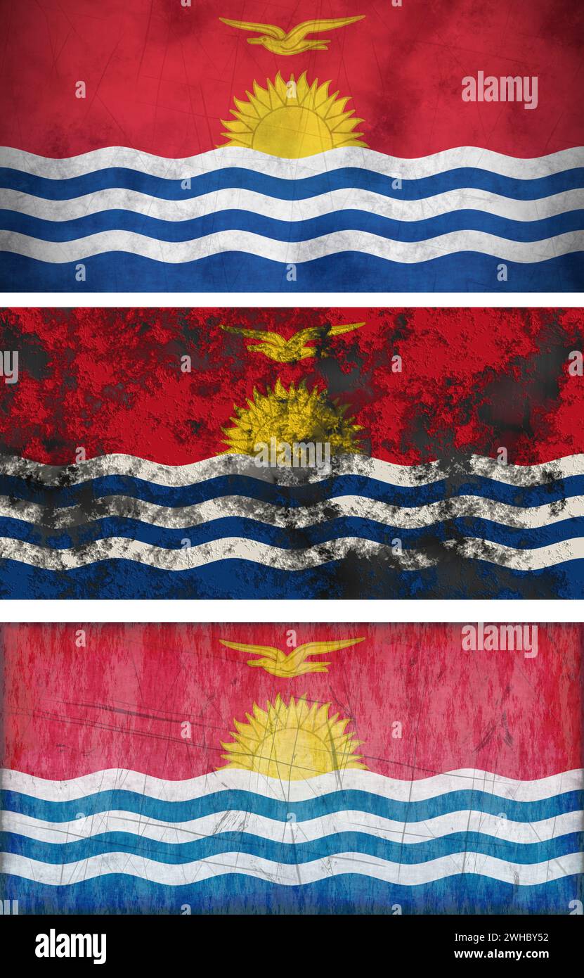 Flagge von Kiribati Stockfoto