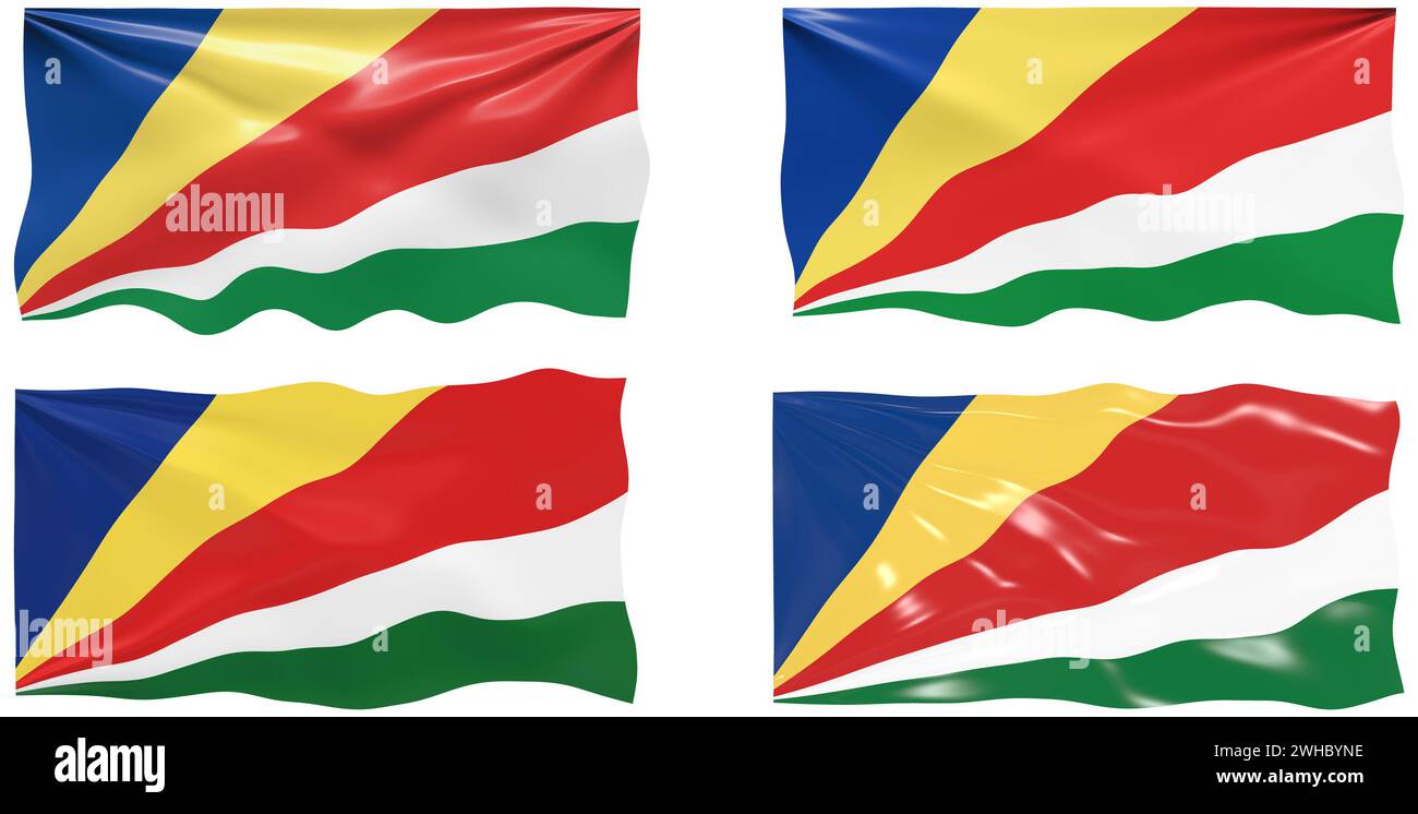 Flagge der Seychellen Stockfoto