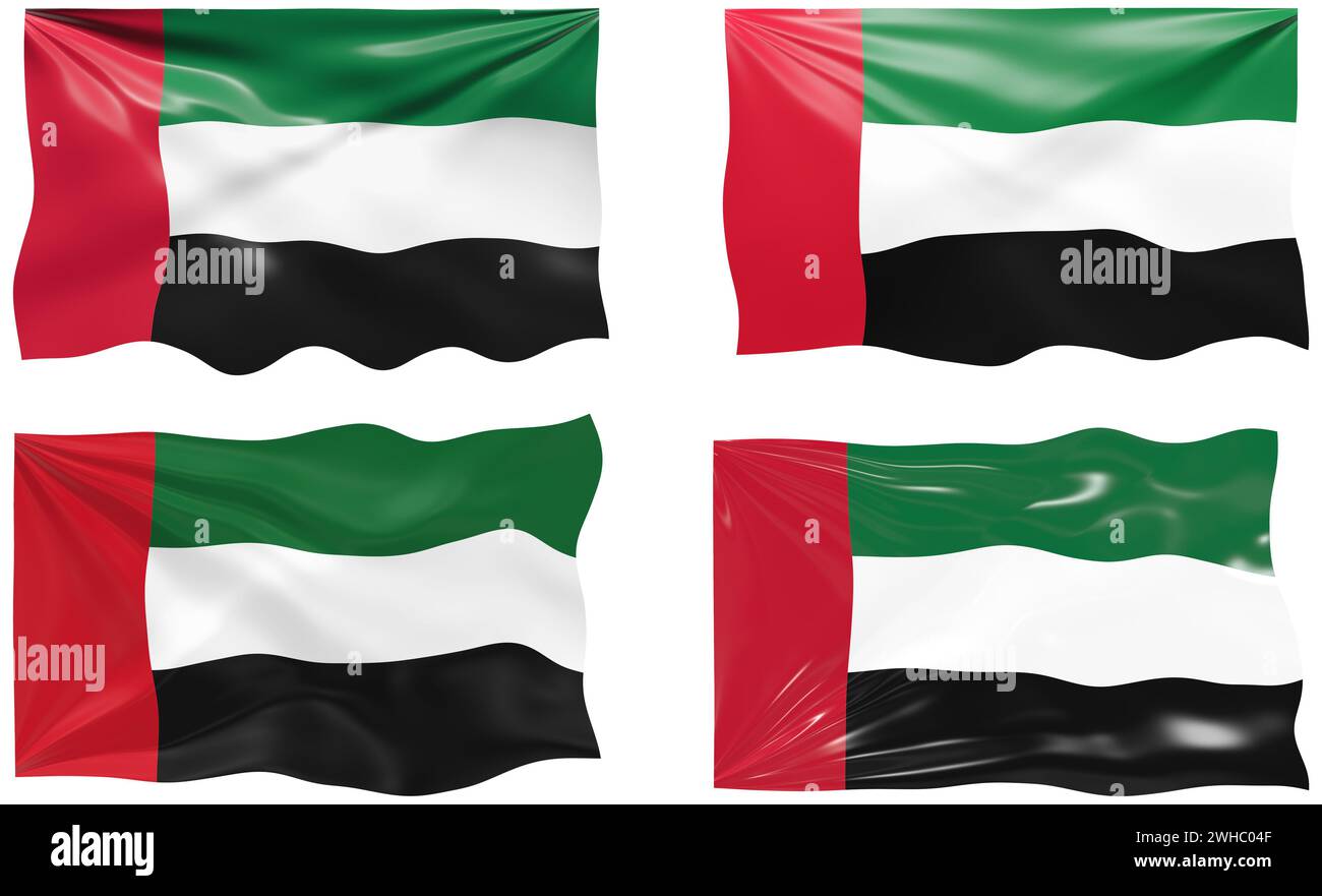 Flagge der Vereinigten Arabischen Emirate Stockfoto