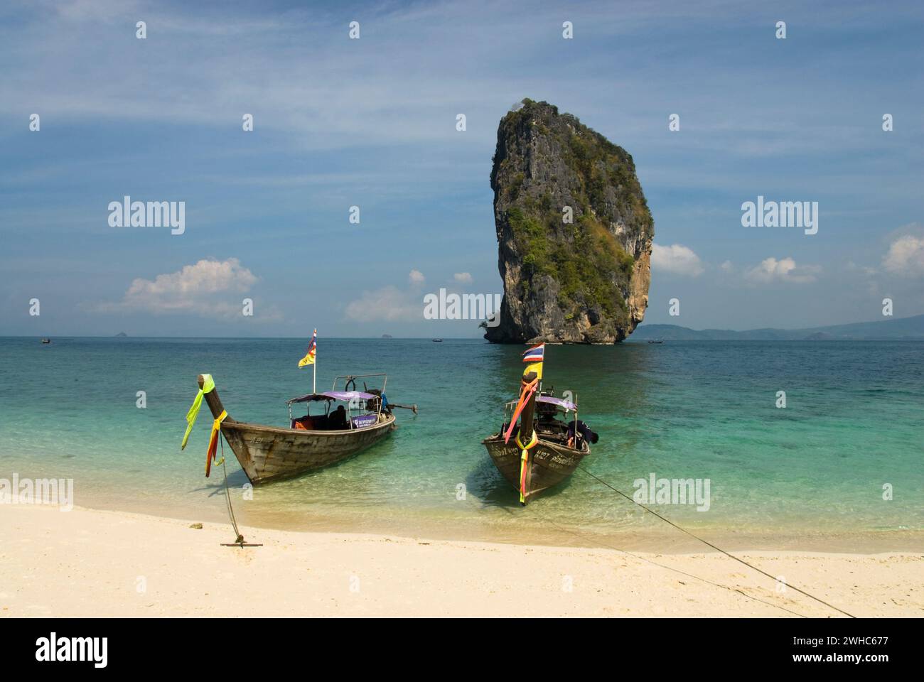 Die Insel Poda Island in Thailand. Stockfoto