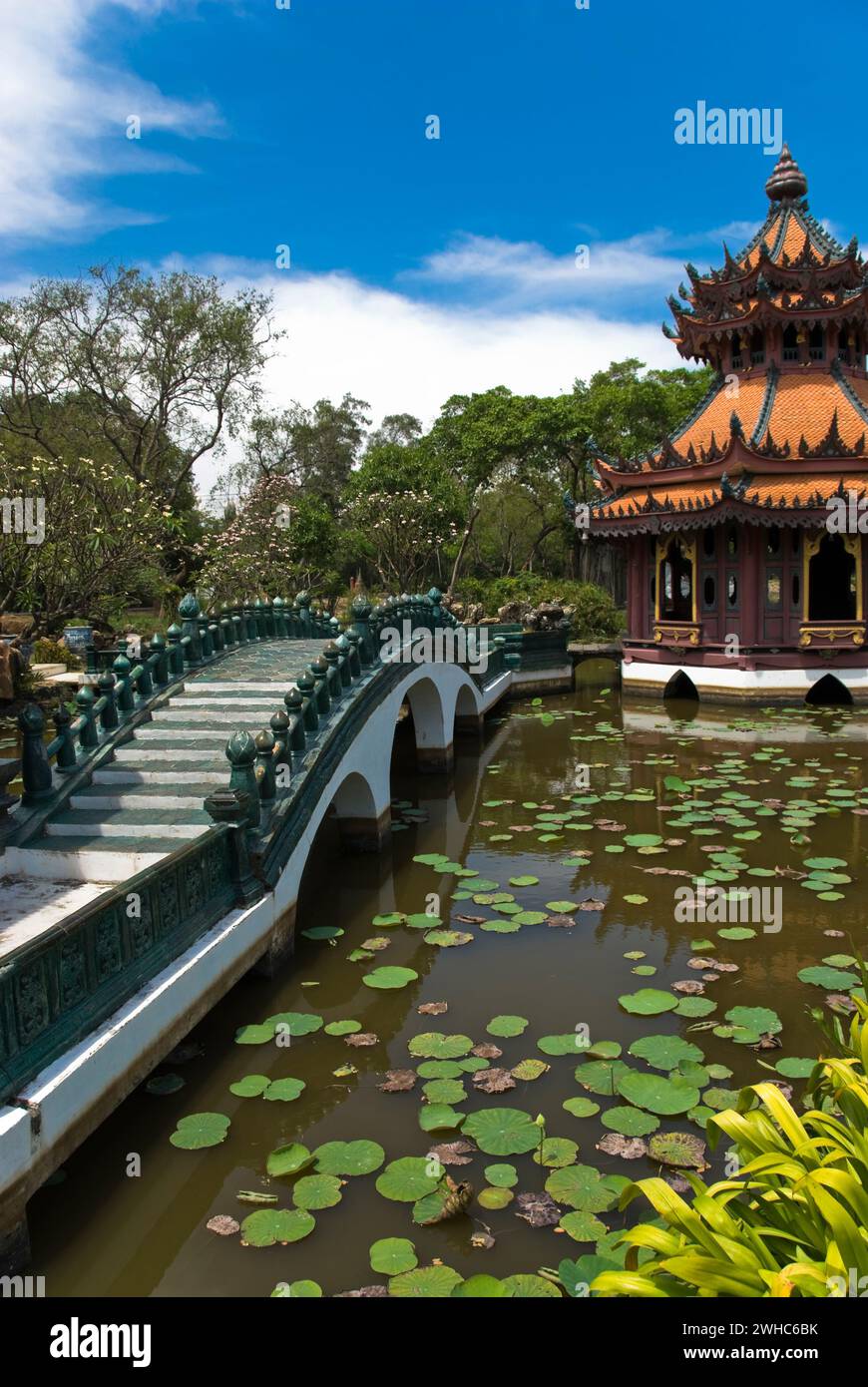 Der Phra Kaew Pavillon in der antiken Stadt Muang Boran in der Nähe von bangkok Stockfoto