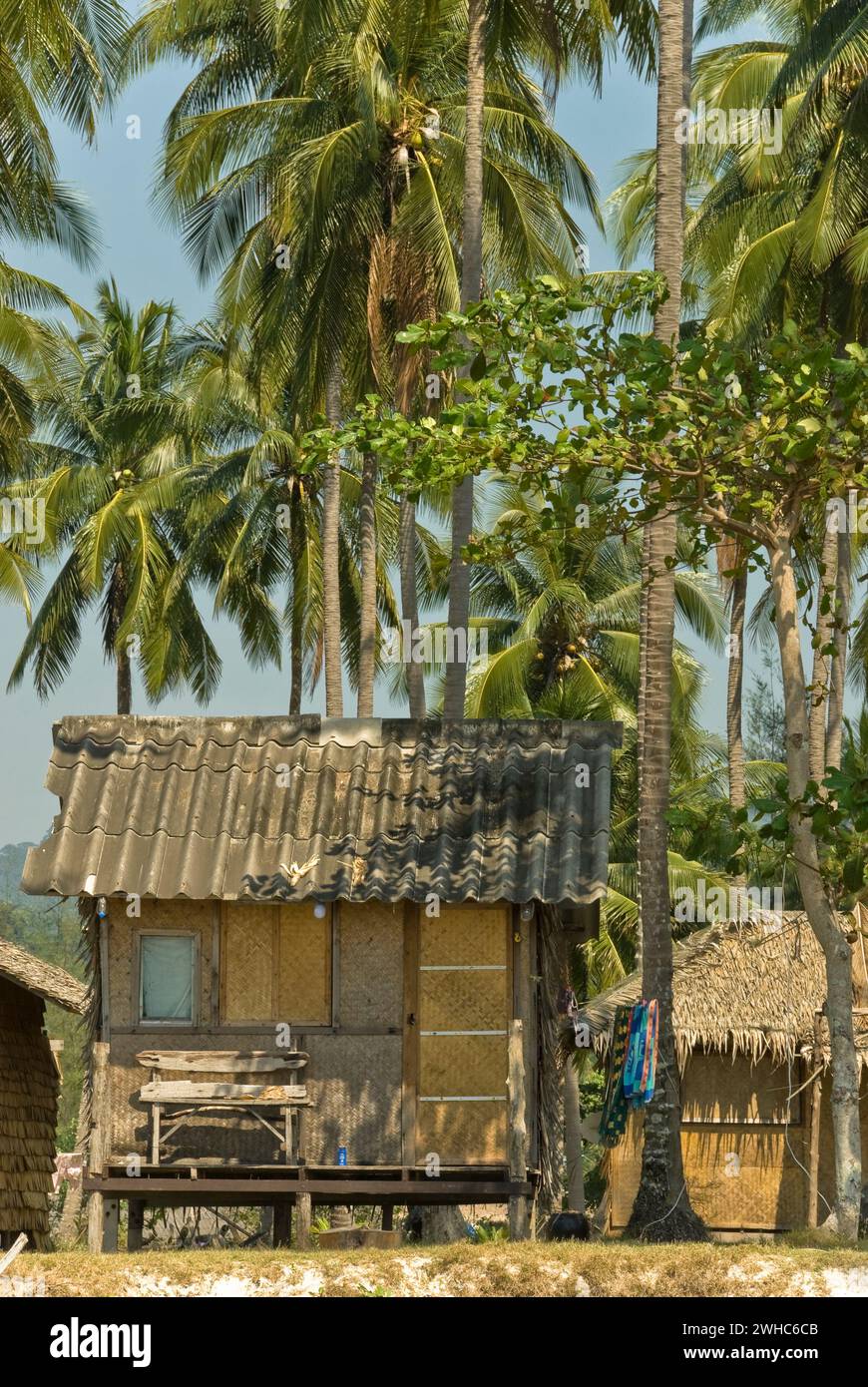 Bungalows am hat Khlong Phrao Beach auf der thailändischen Insel Koh Chang Stockfoto