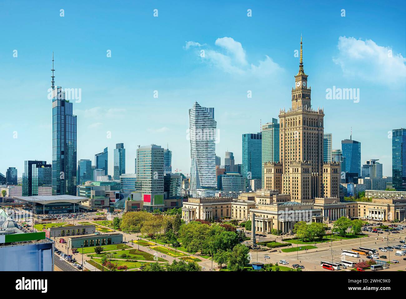 Palast der Kultur und Wissenschaft in Warschau Stockfoto