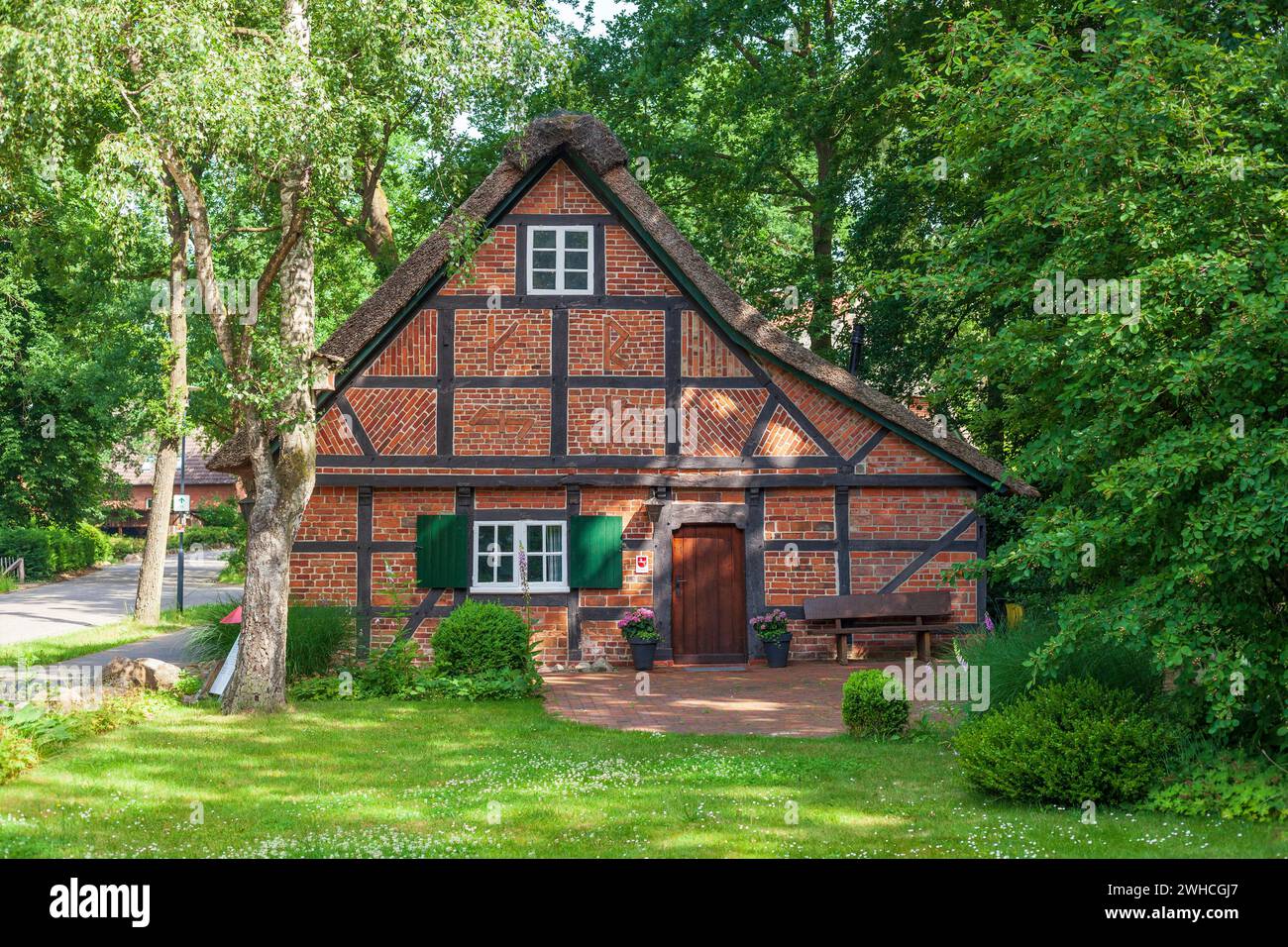 Püttenhus, Bauernhof, Dötlingen, Wildeshauser Geest, Niedersachsen, Deutschland, Europa Stockfoto