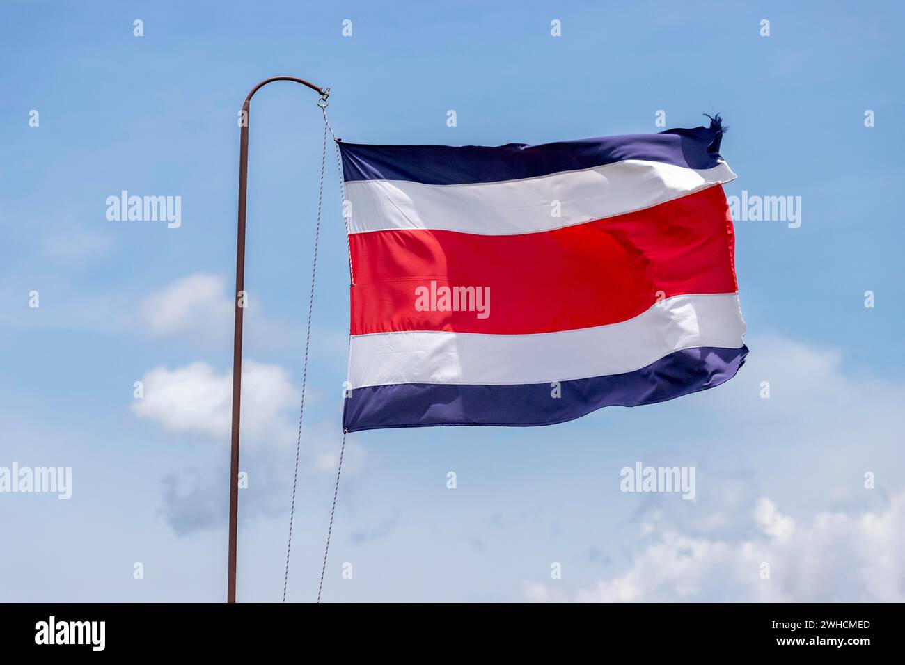 Nationalflagge, Costa Rica, Mittelamerika, Lateinamerika Stockfoto