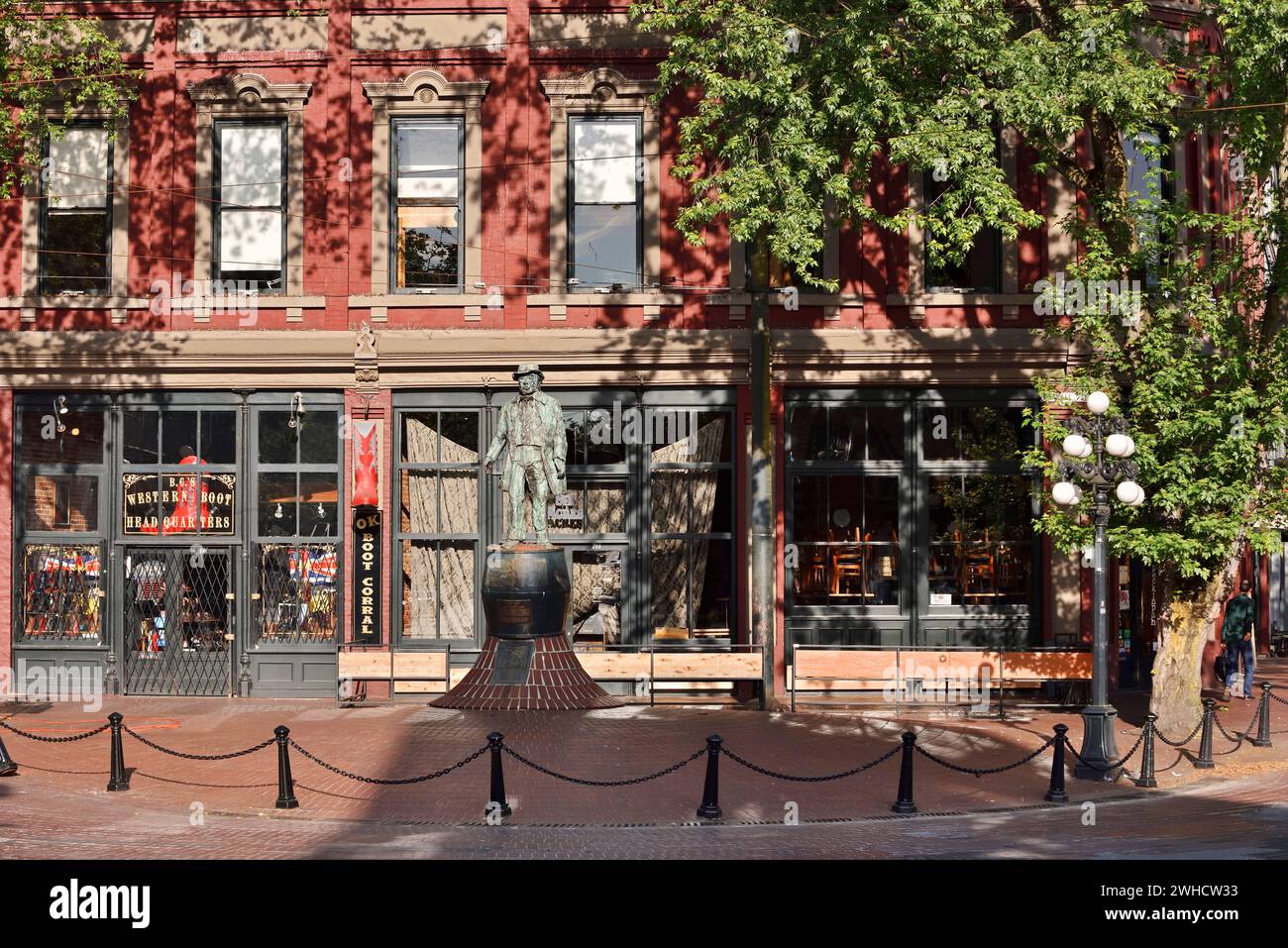 Statue von Gassy Jack in Gastown, Vancouver, British Columbia, Kanada Stockfoto