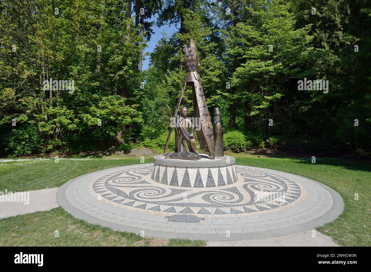 Shore to Shore Skulptur, Stanley Park, Vancouver, British Columbia, Kanada Stockfoto