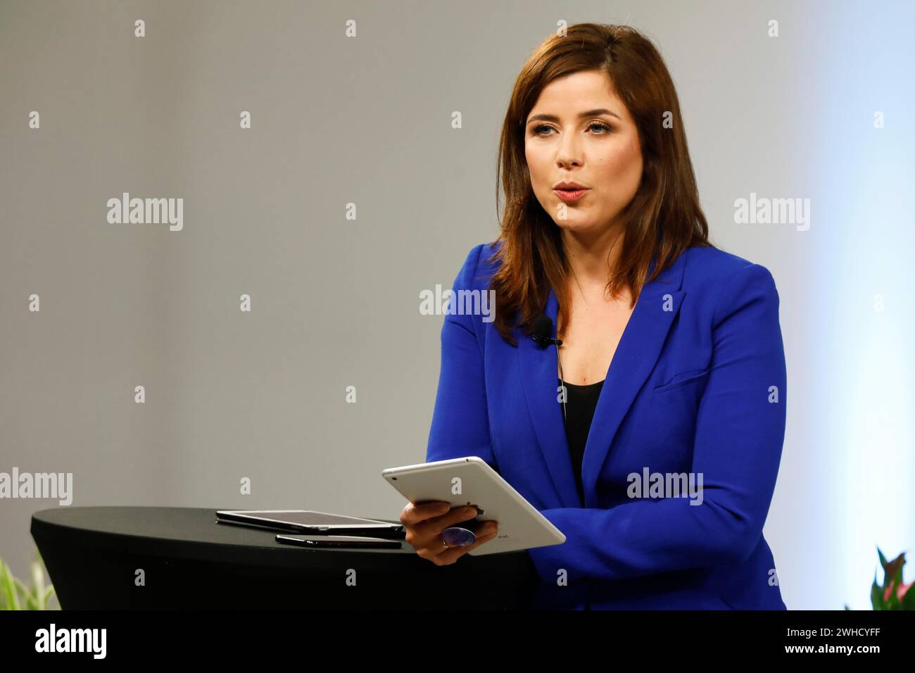 Die Journalistin und Moderatorin Eva-Maria Lemke, Berlin, 19. April 2021 Stockfoto