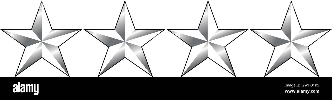 Schulterpolster Militäroffizierabzeichen des US-GENERALS Stock Vektor