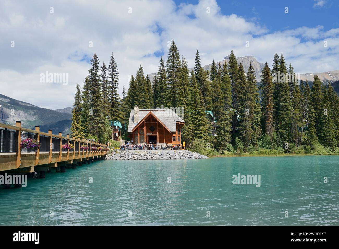 Emerald Lake Lodge, Yoho Nationalpark, Britisch-Kolumbien, Kanada Stockfoto