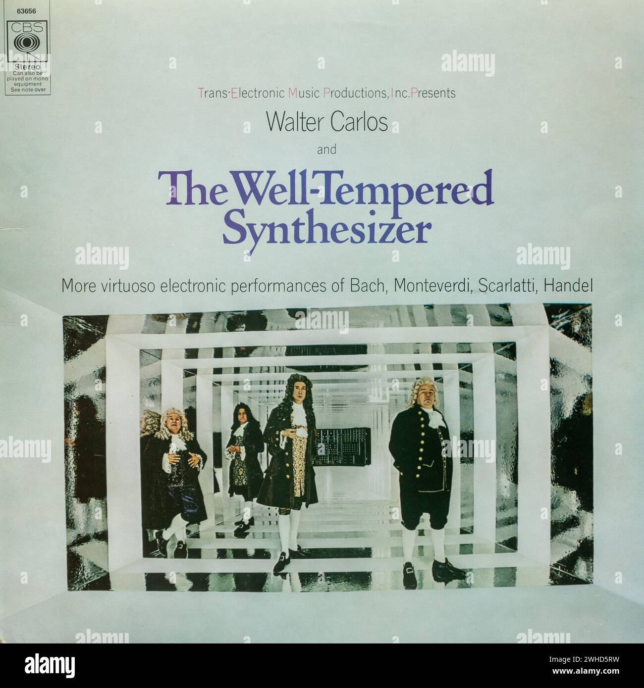 Walter Carlos und das Well-temperierte Synthesizer-Vinyl-Album-Cover Stockfoto