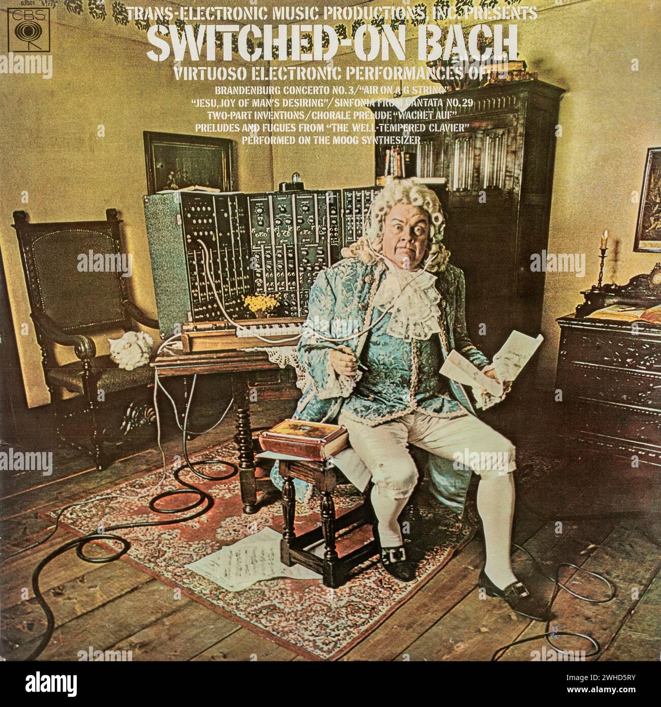 Walter oder Wendy Carlos wechselten auf Bach-LP-Album-Cover Stockfoto