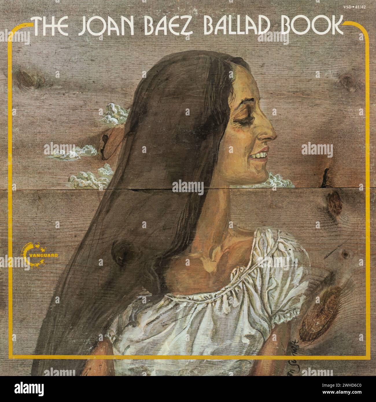 The Joan Baez Ballad Book Vinyl Album, ein Album aus dem Jahr 1972 mit traditioneller Folk Musik des amerikanischen Sängers Songwriter Stockfoto