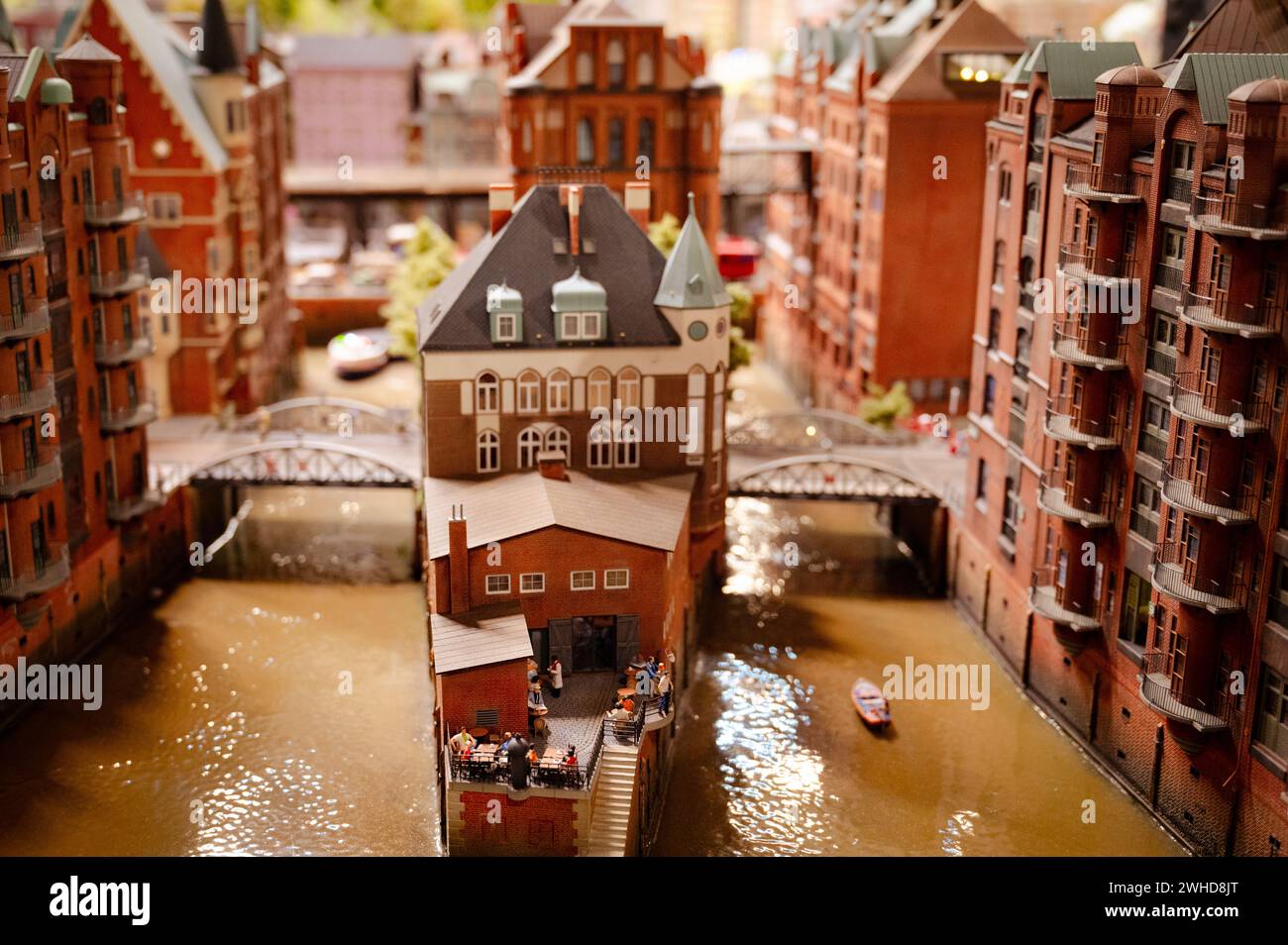 Miniatur Wunderland Hamburg in Deutschland, Speicherstadt, Museum mit Miniatur-Modellbau der Welt, 12.12.2023 Stockfoto